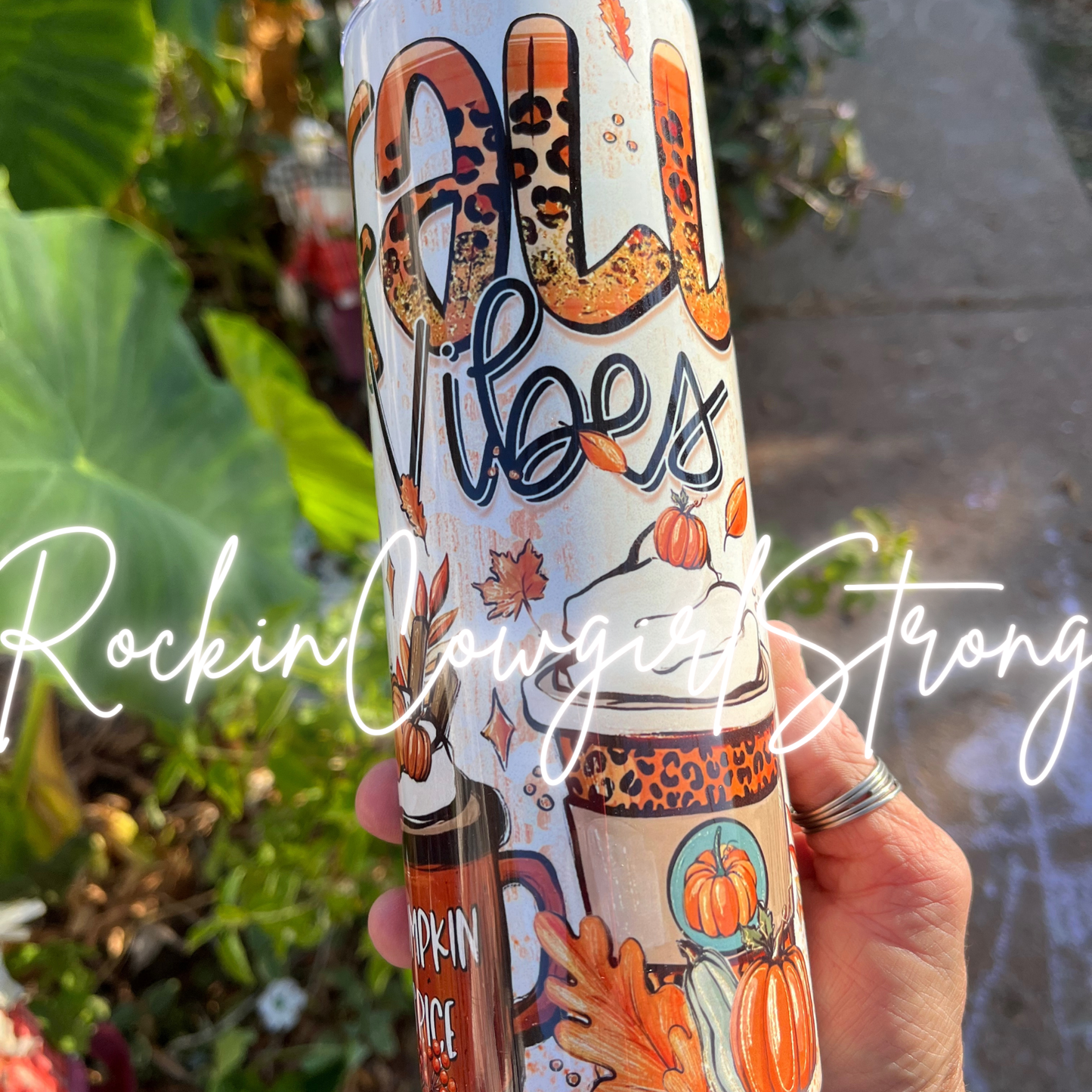 Fall Vibes Pumpkin Spice Skinny Tumbler 20 Oz