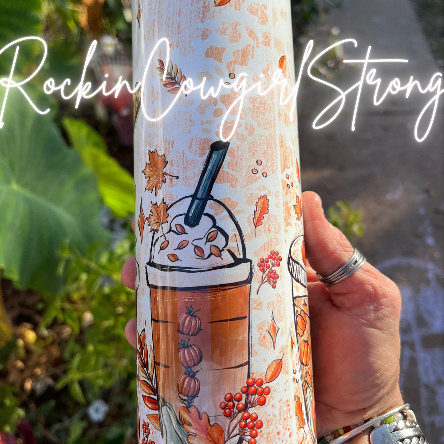 Fall Vibes Pumpkin Spice Skinny Tumbler 20 Oz