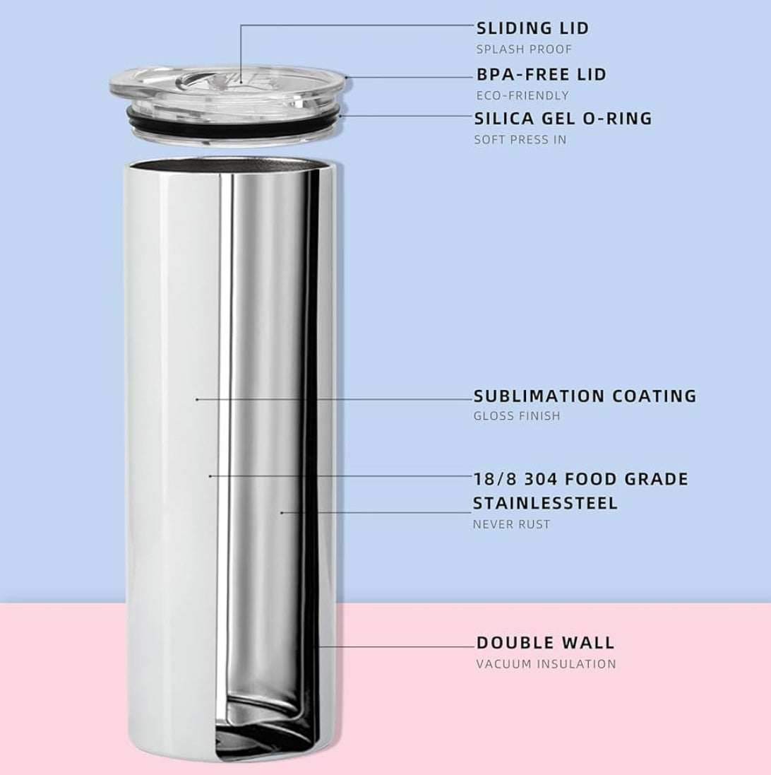 Being an ADULT Skinny Tumbler 20 Oz