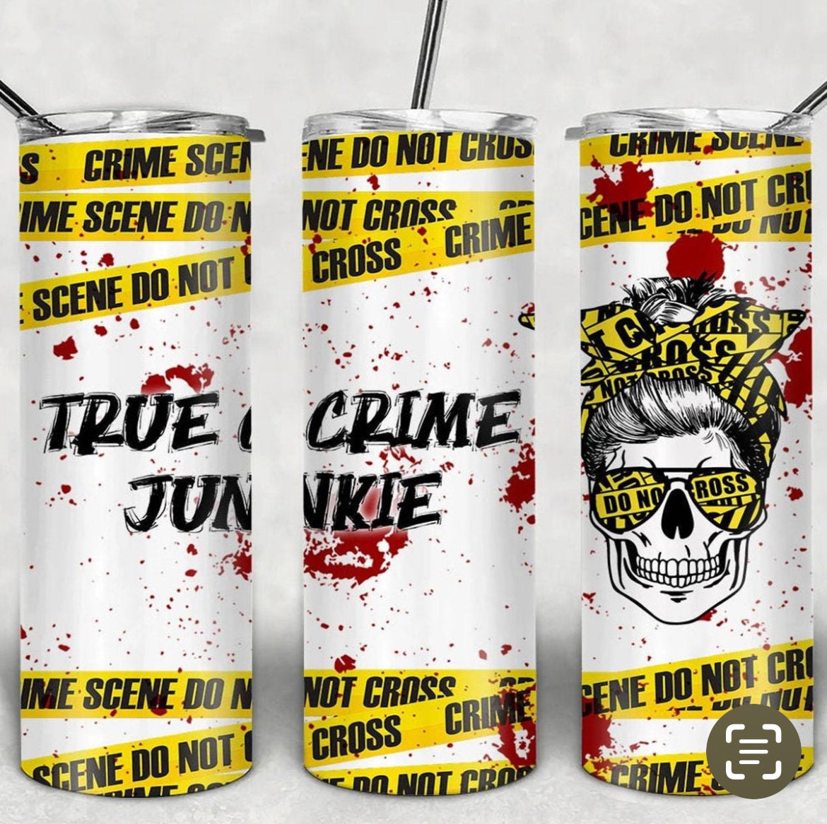 True Crime Junkie Skinny Tumbler 20 Oz