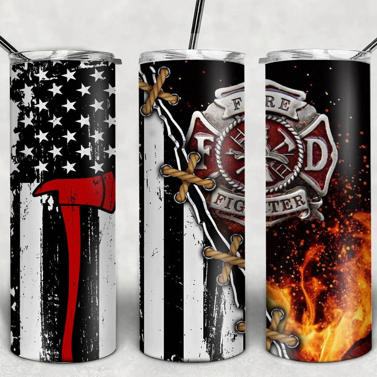 Firefighter Skinny Tumbler 20 Oz
