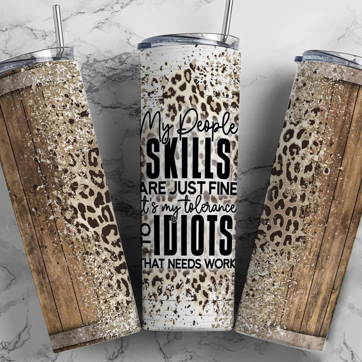 My People Skills Skinny Tumbler 20 Oz