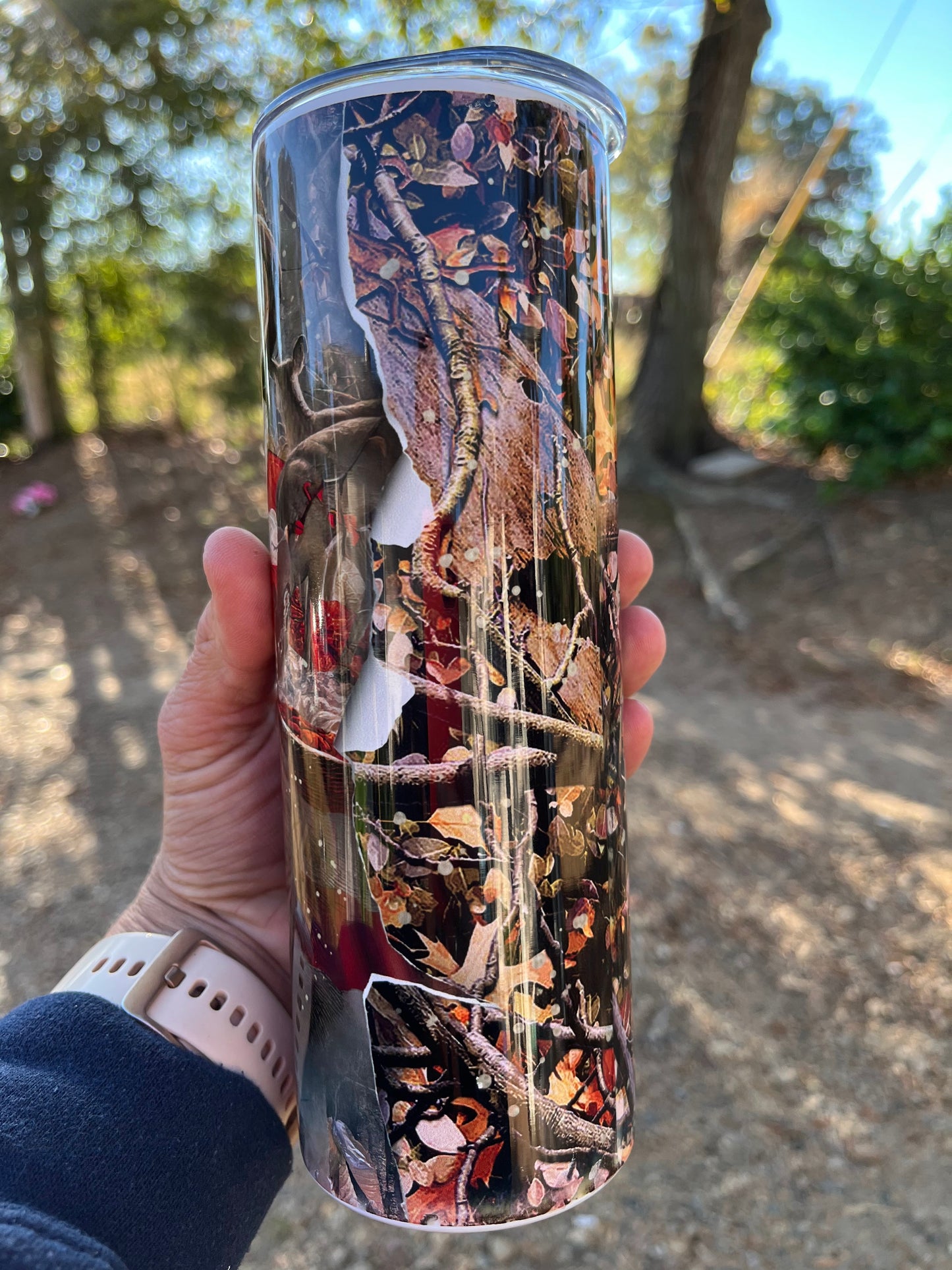 Patriotic BUCK Skinny Tumbler 20 Oz