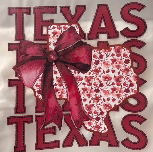 TEXAS Bow Floral DTF Unisex SoftStyle T-Shirt