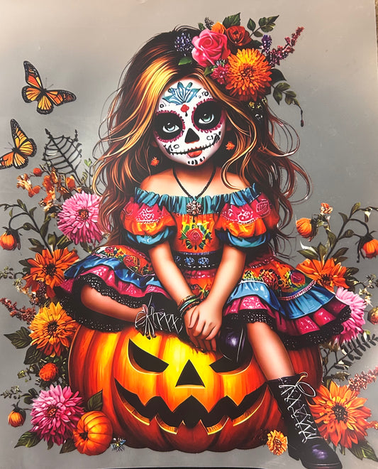 Halloween Day Of The Dead Sugar Skull ❤️ DTF Halloween Fall Unisex SoftStyle T-Shirt