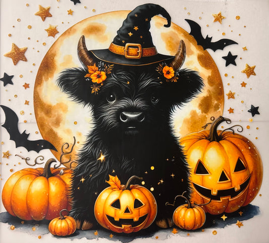 MooLight Highland Cow DTF Halloween Unisex SoftStyle T-Shirt
