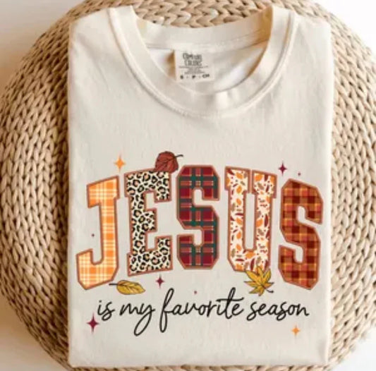 JESUS Is My Favorite Season DTF  Unisex SoftStyle T-Shirt